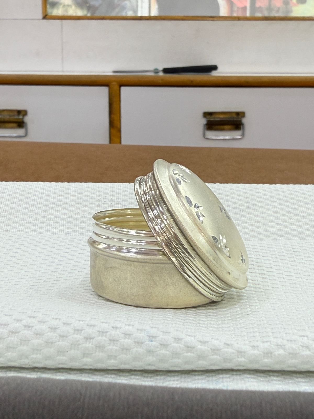 Elegant 92.5 Silver Sindhoor/Kumkum Box